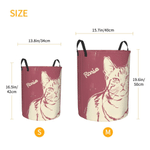 Panier à linge imperméable personnalisé avec photo d'animal de compagnie Portrait dessiné à la main Gribouille Cadeau d'anniversaire pour les amoureux de leur animal de compagnie