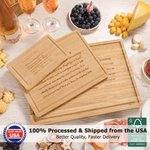 Personalized Engraved You Own Letter Recipe FSC Bamboo Charcuterie Cutting Board with Juice Groove Ship from USA Wedding Gift for Family Friends