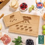Personalized Mom Bear Cubs We Love You Design FSC Bamboo Charcuterie Cutting Board with Juice Groove Ship from USA Birthday Gift for Mom Grandma