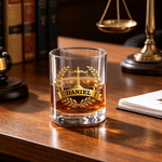 Personalisierte Waage der Gerechtigkeit Balance 10 oz Whiskey Glas mit Namen Geburtstag Graduierung Geschenk für Juristen Jurastudenten