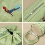 Personalised Embroidered Yoga Pose Large Capacity Yoga Mat Bag with Name Pilates Accessory Birthday Gift for Yoga Lovers