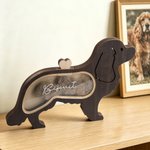 Personalized Pet Silhouette Shape Pet Fur Keepsake Wooden Box with Name Pet Loss Memorial Gift for Pet Owners
