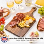 Personalized Engraved Kitchen Wood Charcuterie Cutting Board with Handle and Name Ship from USA Wedding Housewarming Gift for Family