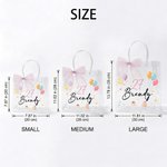 Personalized Cute Balloon Cake Bow Clear Gift Bag with Age Name and Text Daily Use Birthday Gift for Kids Women