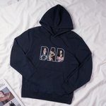 Personlig Broderad Pappa Mamma 3 Bilder Mjuk T-shirt Sweatshirt Hoodie Dagligt Slitage Födelsedag Jubileum Present till Föräldrar