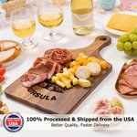 Personalized Happy Easter Cute Bunny Wooden Reversible Charcuterie Cutting Board with Engraved Name Ship in USA Easter Gift for Family Friends