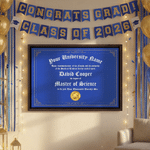 Diploma Personalizado Flotante Enmarcado Lienzo Impresiones con Nombre Decoración de Pared Decoración para el Hogar Regalo de Graduación para Graduado