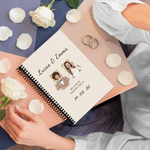 Personalized Childhood Photos Spiral A5 Notebook with Names Date and 120 Lined Pages Daily Use Anniversary Wedding Gift for Couple Wife Husband
