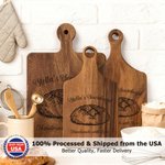 Personalized Exquisite Sourdough Cutting Board with Paddle Handle and Name Ship from USA Housewarming Gift for Bakers Sourdough Enthusiasts