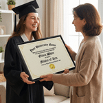Diploma Personalizado Flotante Enmarcado Lienzo Impresiones con Nombre Decoración de Pared Decoración para el Hogar Regalo de Graduación para Graduado