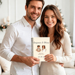 Personalized Childhood Photos Spiral A5 Notebook with Names Date and 120 Lined Pages Daily Use Anniversary Wedding Gift for Couple Wife Husband