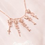 Collier de papillons de naissance 1-8 personnalisé avec nom Cadeau d'anniversaire pour Mère Grand-mère Famille