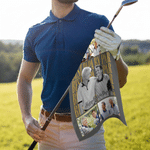 Personalized Multicolour Family Photo Large Absorbent Quick Dry Sports Towel with 2-6 Photos and Text Birthday Father's Day Gift for Dad Golf Lovers