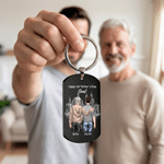 Personalised Cartoon Clipart Back View Keychain with Name First Father's Day Birthday Gift for Son Dad Man