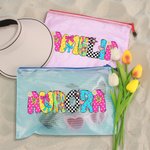 Personalised Artistic Name Multicolor Waterproof Sandproof Pool Beach Bag Daily Use Travel Summer Vacation Party Gift for Her