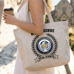 Personalized School Badge Photo Large Capacity Corduroy Tote Bag with Name and School Name Travel Essential Graduation Gift for Graduates