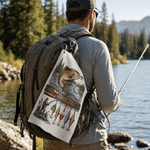 Personalised Multicolor Fishing Rod Design Large Absorbent Quick Dry Sports Towel with 1-8 Names Birthday Father's Day Gift for Dad Fishing Lover