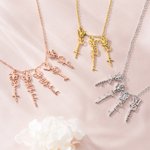 Collier de papillons de naissance 1-8 personnalisé avec nom Cadeau d'anniversaire pour Mère Grand-mère Famille