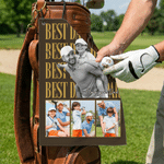Personalized Multicolour Family Photo Large Absorbent Quick Dry Sports Towel with 2-6 Photos and Text Birthday Father's Day Gift for Dad Golf Lovers