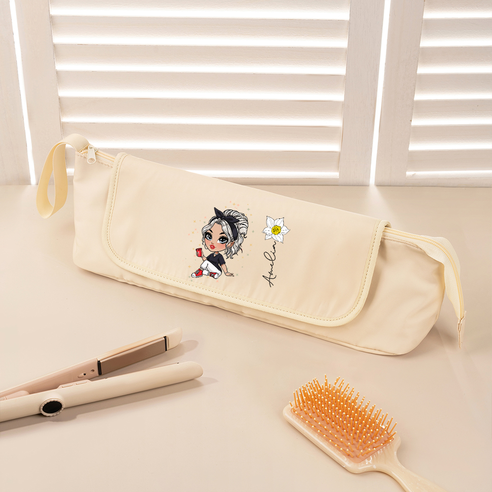 Personalised Hair Styling Tools Organizer Bag Gift for Hairstylist and Beauty Professionals