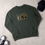 Personlig Broderad Pappa Mamma 3 Bilder Mjuk T-shirt Sweatshirt Hoodie Dagligt Slitage Födelsedag Jubileum Present till Föräldrar