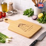 Personalized Engraved Photo Design Charcuterie Cutting Board with Text and Handle Kitchen Decor Ship in USA Housewarming Gift for Family Friend