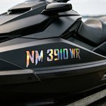 Gepersonaliseerde Waterdichte Carbon Fiber Watercraft Registration Number Stickers met Boat Numbers en Letters Set van 2 Dagelijks Gebruik Gift voor Jet Ski Lover