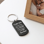Personalised Cartoon Clipart Back View Keychain with Name First Father's Day Birthday Gift for Son Dad Man