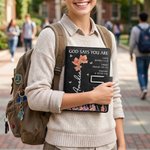 Gepersonaliseerd Kristallen Geboortebloem Bijbelverzen A5 PU Leren Notitieboekje met Titel en Naam Dagelijks Gebruik Verjaardag Christelijk Geschenk voor Familie Boekenwurmen