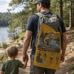 Personalised Multicolor Fishing Rod Design Large Absorbent Quick Dry Sports Towel with 1-8 Names Birthday Father's Day Gift for Dad Fishing Lover