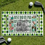 Personalized Multicolour Unique Photo Golf Cart Seat Cover with Name and Text Birthday Father's Day Gift for Golf Lover