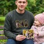 Personlig Broderad Pappa Mamma 3 Bilder Mjuk T-shirt Sweatshirt Hoodie Dagligt Slitage Födelsedag Jubileum Present till Föräldrar