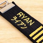 Personalized Embroidered Text Dan Rank Black Belt Keychain Bag Tag Birthday Black Belt Promotion Gift for Martial Art Karate Taekwondo Lover Coach