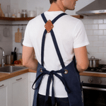Personalized BBQ King Apron with Name and Pocket Kitchen Accessory Father's Day Birthday Anniversary Gift for Dad Husband Cooking Lover