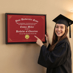 Diploma Personalizado Flotante Enmarcado Lienzo Impresiones con Nombre Decoración de Pared Decoración para el Hogar Regalo de Graduación para Graduado