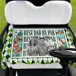 Personalized Multicolour Unique Photo Golf Cart Seat Cover with Name and Text Birthday Father's Day Gift for Golf Lover