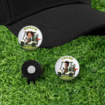 Personalised Golf Ball Cart Stainless Steel Magnetic Hat Clip Marker with Photo and Name Father's Day Birthday Gift for Golf Lovers Family
