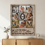 Personalised Dad Mom 6 Photos Collage Canvas Prints with Title  Warm Minimalist Home Decor Anniversary Family Gift for Dad Mom