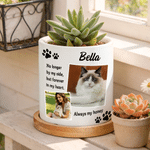 Maceta de cerámica personalizada con foto de mascota 