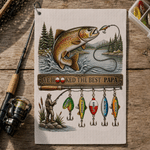 Personalised Multicolor Fishing Rod Design Large Absorbent Quick Dry Sports Towel with 1-8 Names Birthday Father's Day Gift for Dad Fishing Lover