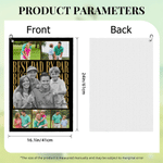 Personalized Multicolour Family Photo Large Absorbent Quick Dry Sports Towel with 2-6 Photos and Text Birthday Father's Day Gift for Dad Golf Lovers