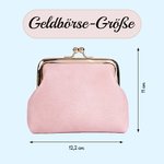 Personalisierte Geldbörse aus PU-Leder | mit Geburtsblumenmotiv und Namen | Münzbörse | Geburtstags- und Hochzeitsgeschenk für Mama Oma und Braut