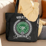 Personalized School Badge Photo Large Capacity Corduroy Tote Bag with Name and School Name Travel Essential Graduation Gift for Graduates