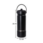 Personlig vattenflaska 530 ml med namn och sugrör isolerad termos rostfritt stål för midsommar picknick och friluftsliv