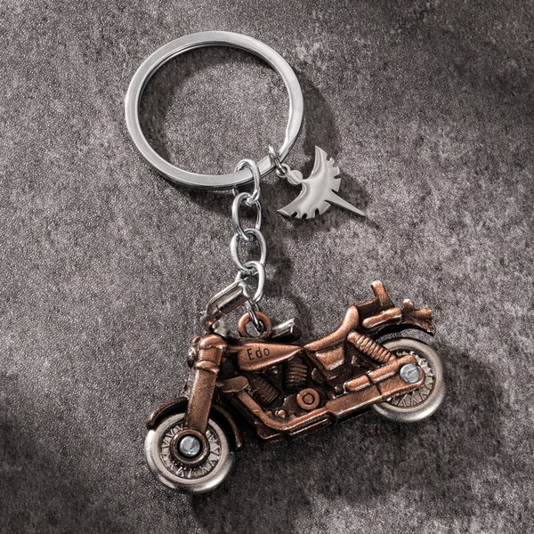 Llavero Personalizado Ángel de la Guarda con Nombre Moto Club Regalo de Cumpleaños para Amantes de las Motos