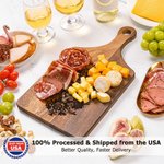 Personalized Flower Highland Cow Reversible Cheese Charcuterie Cutting Board with Grip Ship from USA Birthday Gift for Highland Cow Lovers