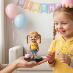 Personalized Cake Photo to 3D Figurine with Name Daily Use Room Decor Birthday Gift for Kids Family Friends