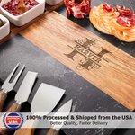 Personalized Engraved Floral Monogram Acacia Marble 11 Pcs Cutting Board Coaster Set with Bowl and Spoon Ship from USA Housewarming Gift for Family