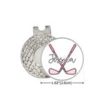 Henkilökohtainen monivärinen ristissä Golf Club magneettinen hattu Clip Golf Ball Marker nimi syntymäpäivä vuosipäivä lahja golf ystäville