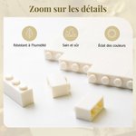 Puzzle en briques personnalisé avec nom photos et texte - Cadeau d'anniversaire et fête des Pères pour papa grand-père et famille